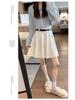 Women's Petite High Waist Knitted A-line Pleated Umbrella Skirt for Autumn and Winter