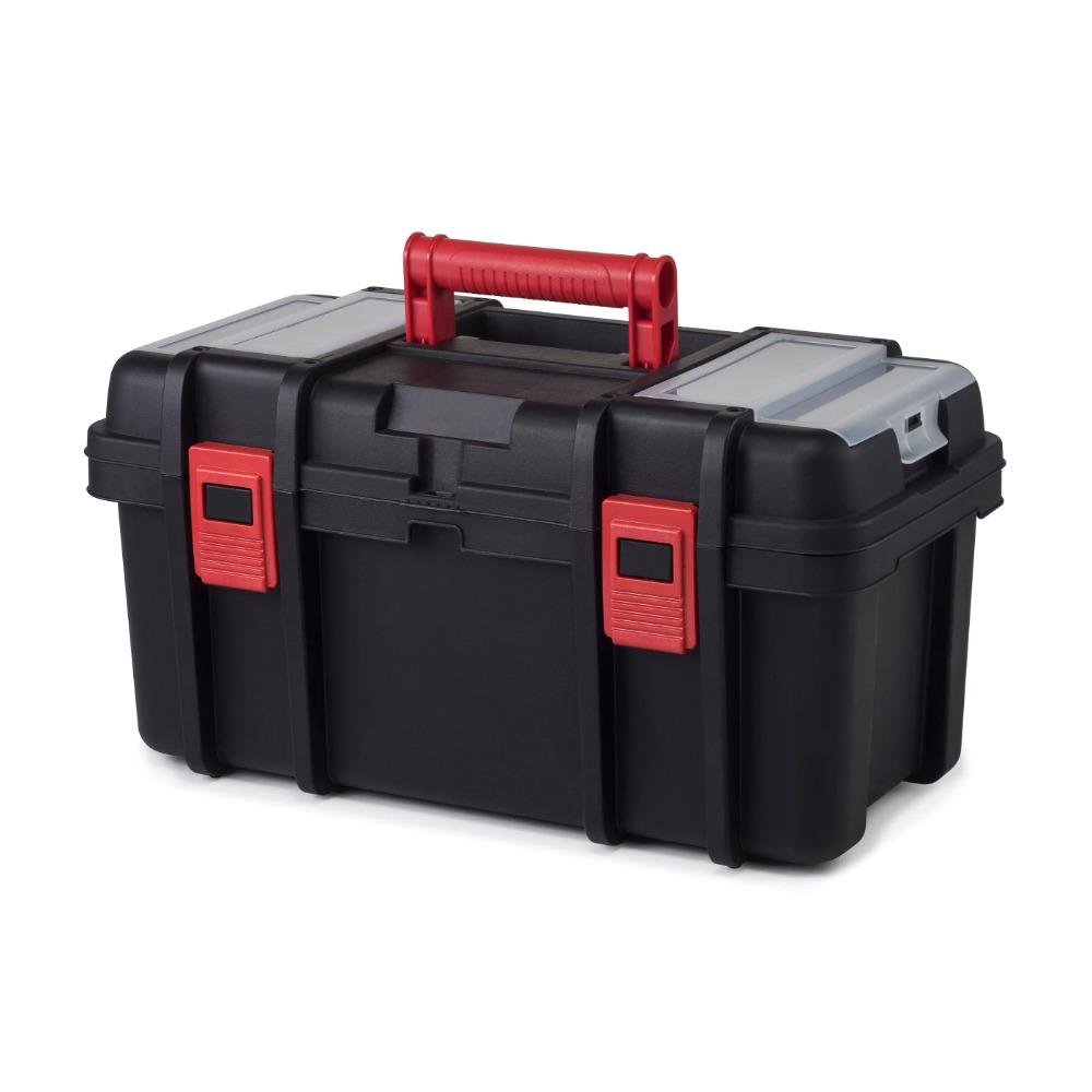 

19-inch Toolbox, Plastic Tool and Hardware Storage, Black United States