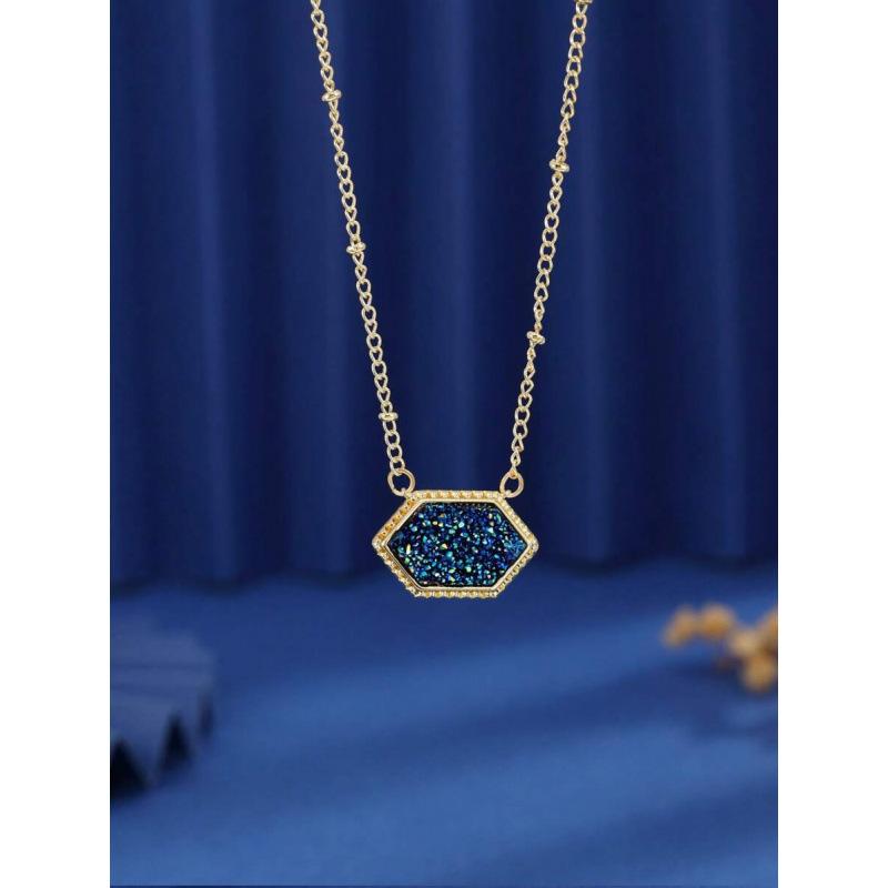 Oval Pendant Necklace, Fashionable European And American Design, Copper, Suitable For Girlfriend, Daily Wear