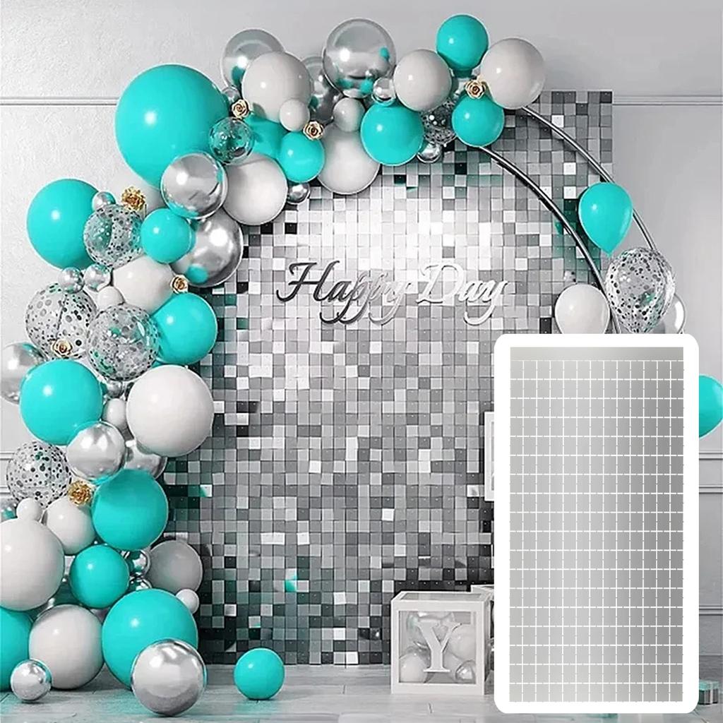 2pcs Party Backdrop Metallic Foil Fringe Tinsel Curtain Adult Kids Birthday Party Wedding Decoration Baby Shower Favor Supplies