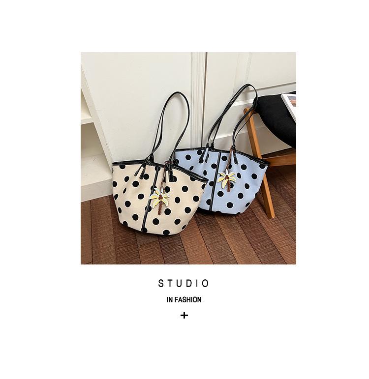 2026 Summer Polka Dot Bow Shoulder Bag for Women