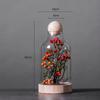 Einfache Immergrüne Blume Glasabdeckung Ornamente Wohnzimmer TV-Schrank Modellraum Heimdekorationen Valentinstagsgeschenk