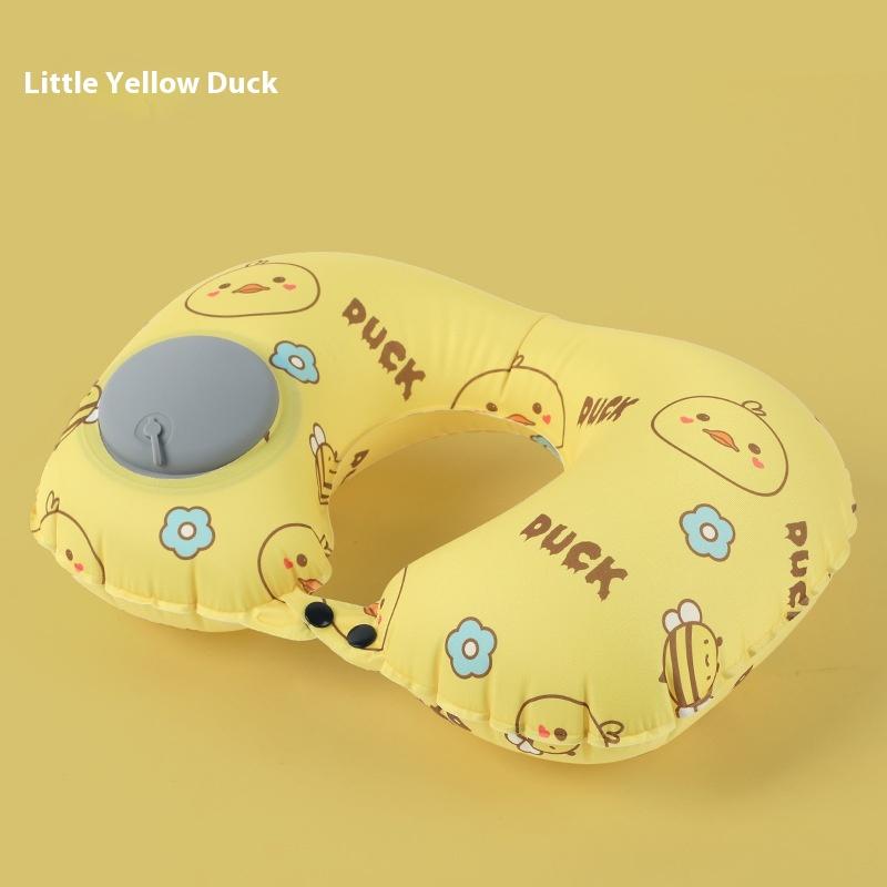 Press On Inflatable Pillow To Relax Neck Travel U-Shaped Pillow Foldable And Portable With Leak Proof Device Ordinary U-Shaped