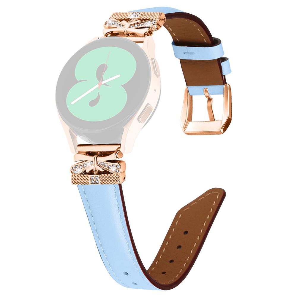 

For Huami Amazfit Cheetah Pro Rose Gold Buckle Wrist Band 20mm Genuine Cowhide Leather Butterfly Watch Strap Blue