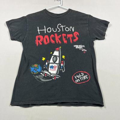 Speciale Dopo Scuola Houston Rockets Arte Casual Cotone Maglietta T Shirt Uomo Media M