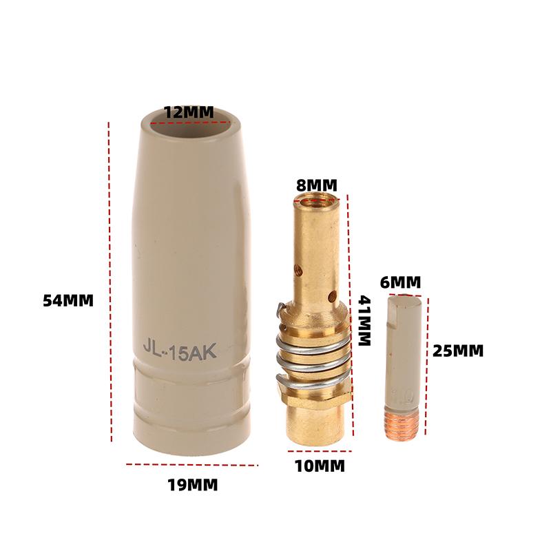 14Pcs Non-Stick Welding Slag European Airless Gas Protection Gun Machine Protective Sleeve 15Ak New Coating Protection Nozzle