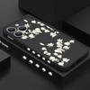 Shockproof Flower Print Phone Case For iPhone 16 Pro Max 15 Plus 14 13 Pro 12 Mini 11 Silicone Lanyard TPU Hard Slim Shell
