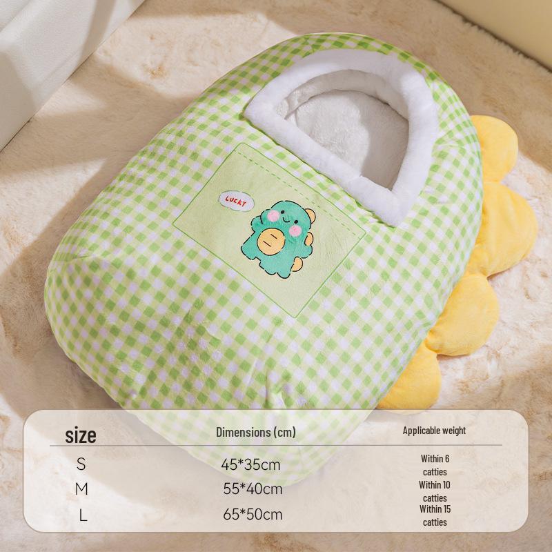 Przytulny śpiwór i łóżko dla kota: Ciepłe, zamknięte gniazdo zapewniające komfort zimą