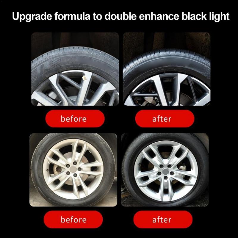 Tire Coating Wax Tire Shine Applicator Wheel Care Tire Cleaner 100g UV Protection Polish Tire Restore Stains Dressing Wax