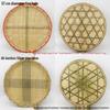 Blue Bamboo Weaving Sieve for Drying Tea, Dried Goods, and Rice - Round Winnowing Basket Tray