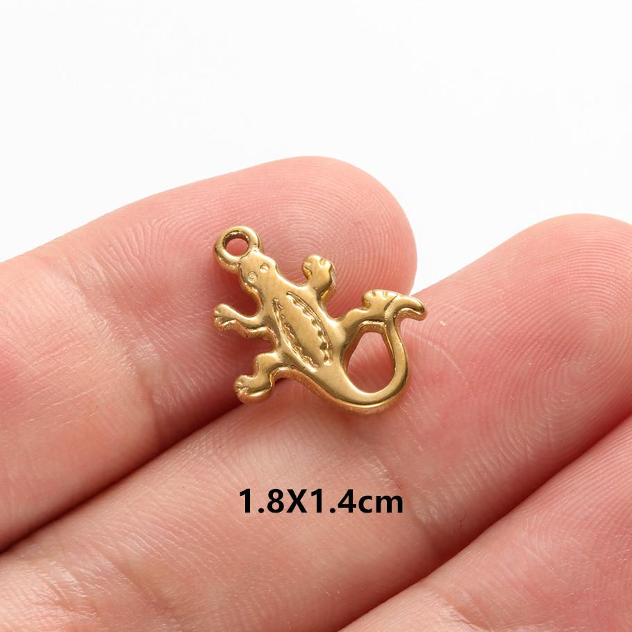 6pcs Fashion Animal Pendant Sea Turtle Tail Horse Stainless Steel Lobster Bird Charms for Jewelry Making Bulk Handmade Keychain