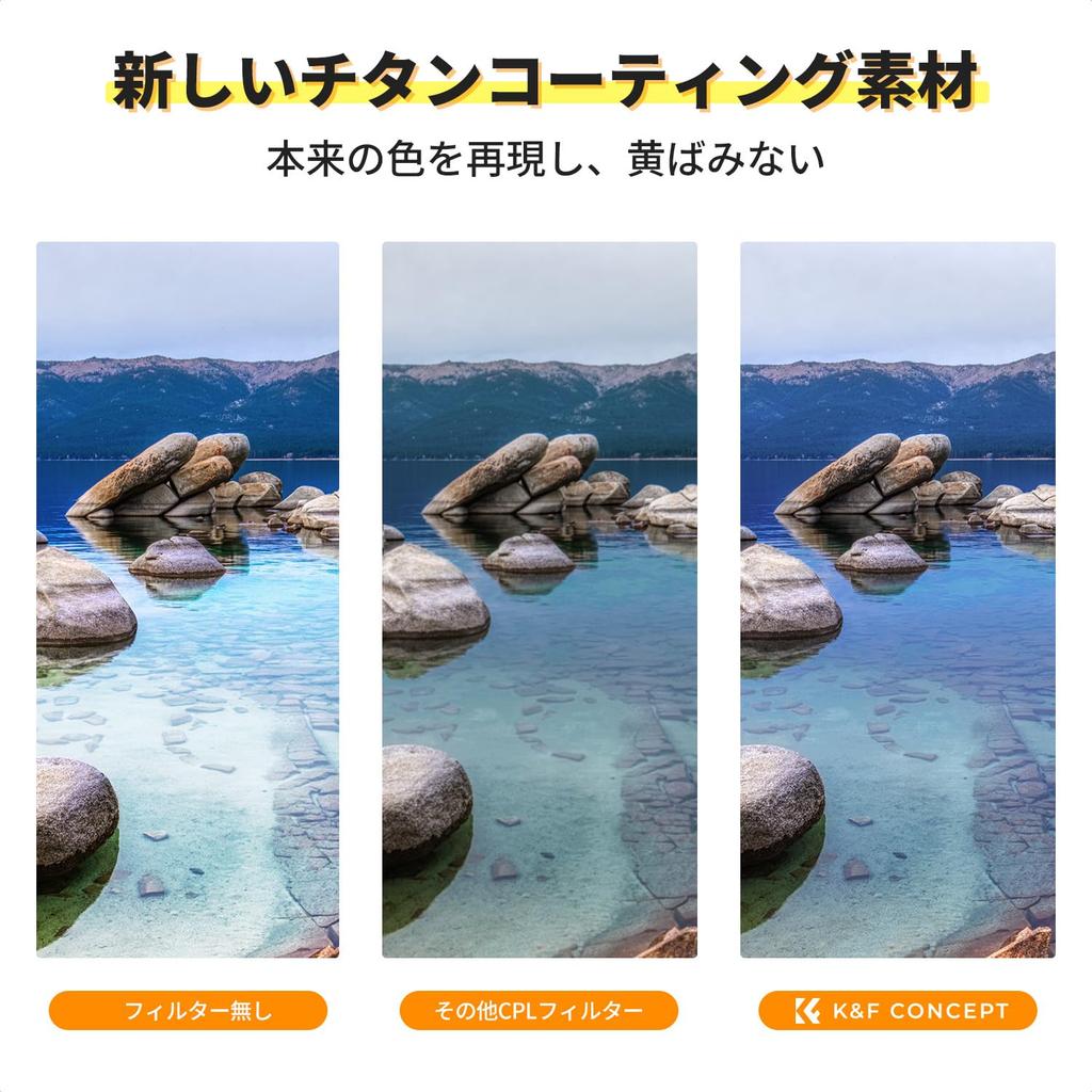 CONCEPT 77mm True Color Reflection CPL Eliminates Yellow Reflection Contrast High Circular Polarizing Optical Glass Ideal for Landscape Photography