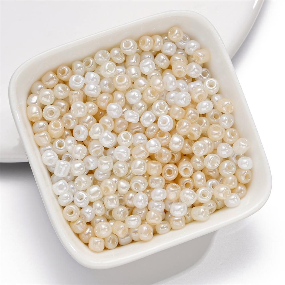 10g/lot 4mm Macaroon Color Glass Round Seed Beads Czech Spacer Seed Spacer BeadsFor DIY Jewelry Making Needlework Accessories
