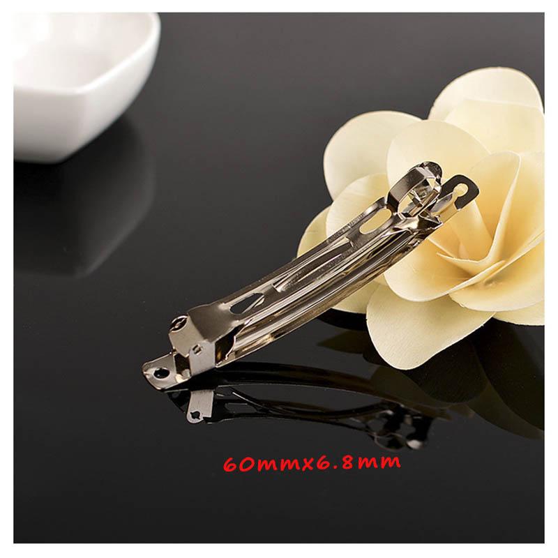 20pcs 10pcs Hair Clip for Girls Woman French Barrette Spring Hair Base Blank Bow Hairpin Automatic Hairclip Jewelry Making DIY