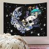 Skeleton Mushroom Witch Y2K Tapestry, Dark Aesthetic Wall Hanging, Living Room Bedroom Esports Room Decor
