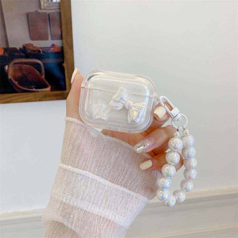 

Star Bow Transparent Airpodspro3 Suitable Apple Bluetooth Earphone Cover Airpods4 Bracelet Wholesale Airpods Pro 3