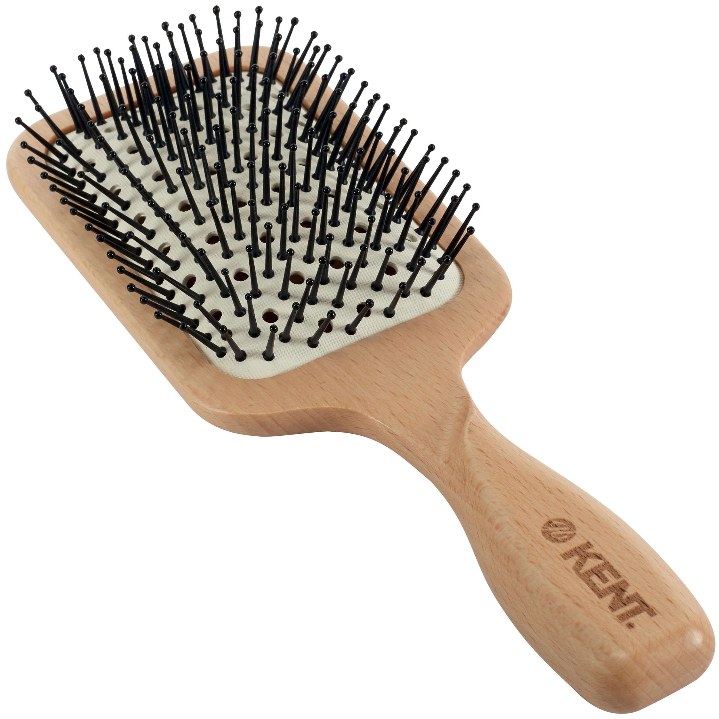 

GB KENT Paddle Bent Blow Nylon Ball Quick Tangle Large FSC Hair Royal Warrant Pure Flow LPF2 Hairbrush, Brush, Brush, Brush, Pins, End, Drying, бежевый