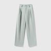 Basic House Women's Solid Color High-Waisted Wide-Leg Trousers