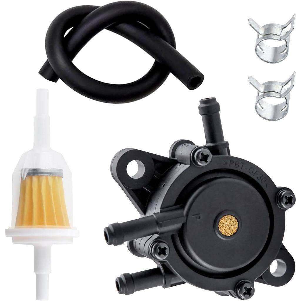 Fuel Pump with Filter and Oil Hose Compatible with Kohler 17HP-25 Small Engine Lawn Mower Tractor, Gas Vacuum Fuel Pump for Honda 16700-Z0J-003