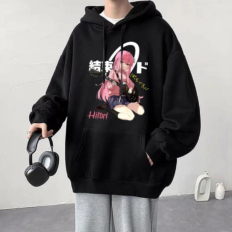 Anime Cos BOCCHI THE ROCK! Bluza z kapturem Kessoku Band Logo Pary Bluzy z kapturem Goto Hitori Ijichi Nijika Cospaly Oversized Długi Rękaw Męski