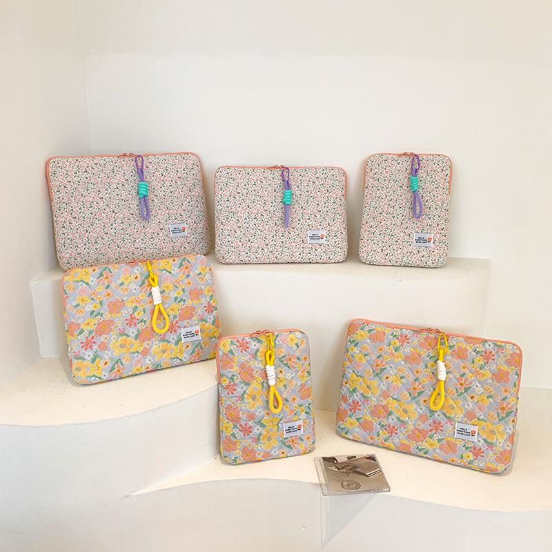 Geantă Chic Florală pentru Laptop de Dama cu Compartiment pentru iPad, Compatibilă cu 11/13/15 Inch