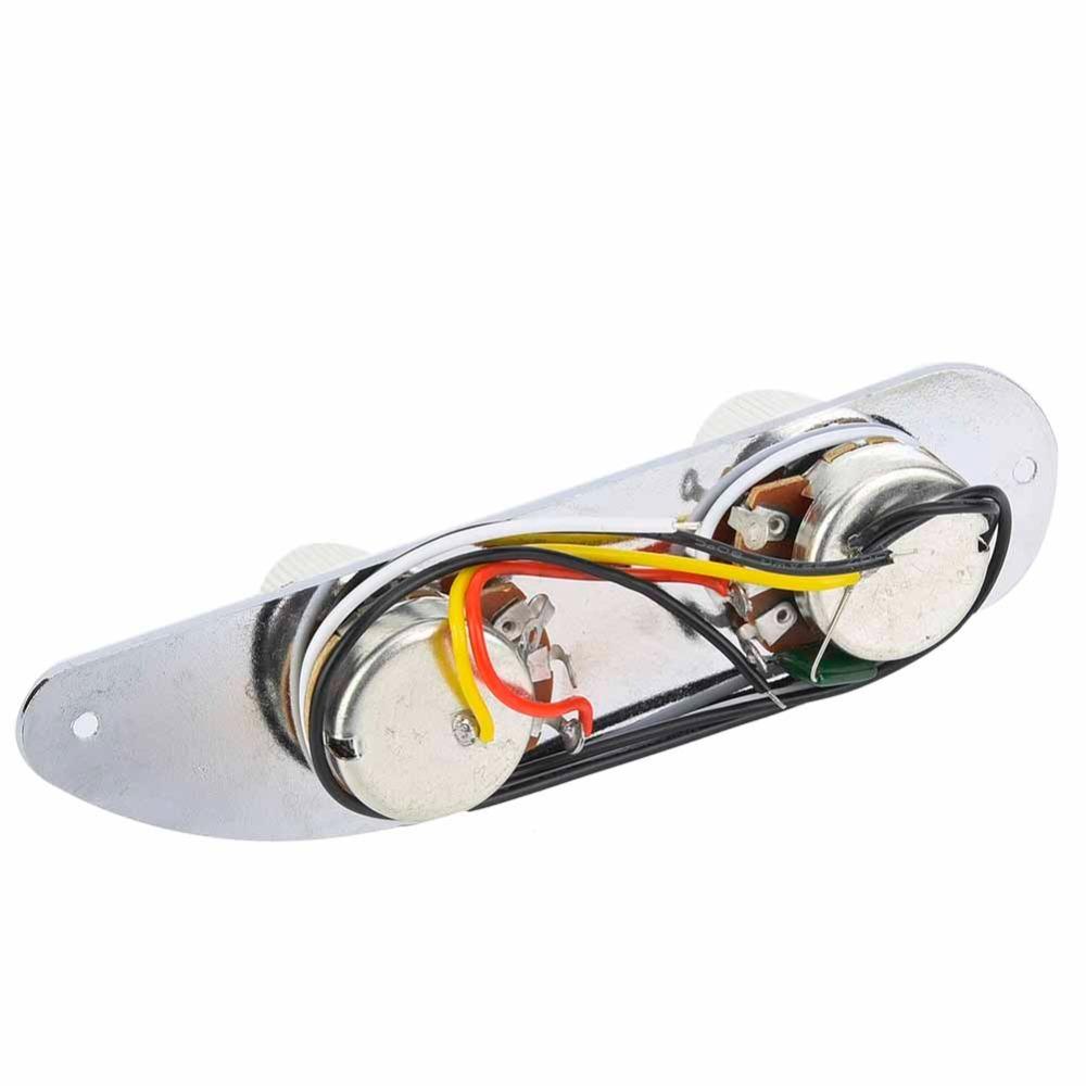 2PCS Silver Prewired Guitar Control Plate Metal Guitar Parts Guitar Accessories  Electric Guitar