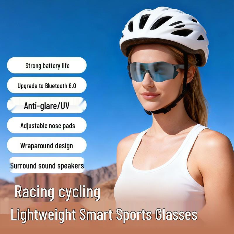 Smart Bluetooth Cycling Glasses: AI Translation, Wireless Calls & Music, S2 Sports Sunglasses