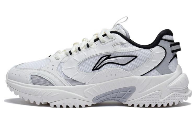 Li Ning Star Wind Скользкие, Износостойкие, Дышащие Низкие Спортивные Повседневные Кроссовки Мужские Белый Черный AGCT149-2 39