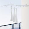 Tri-Fold Space Aluminum Wall-Mounted Drying Rack – 110 Lbs Load Capacity with 18 Hooks & Telescopic Hidden Rod – White