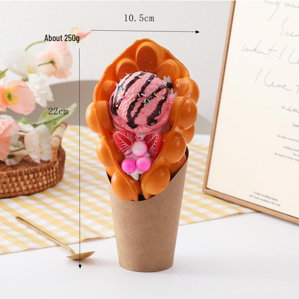 Eierwaffel Eis Dessert Display Dekoration für Nachtmarktstände und Schaufenster