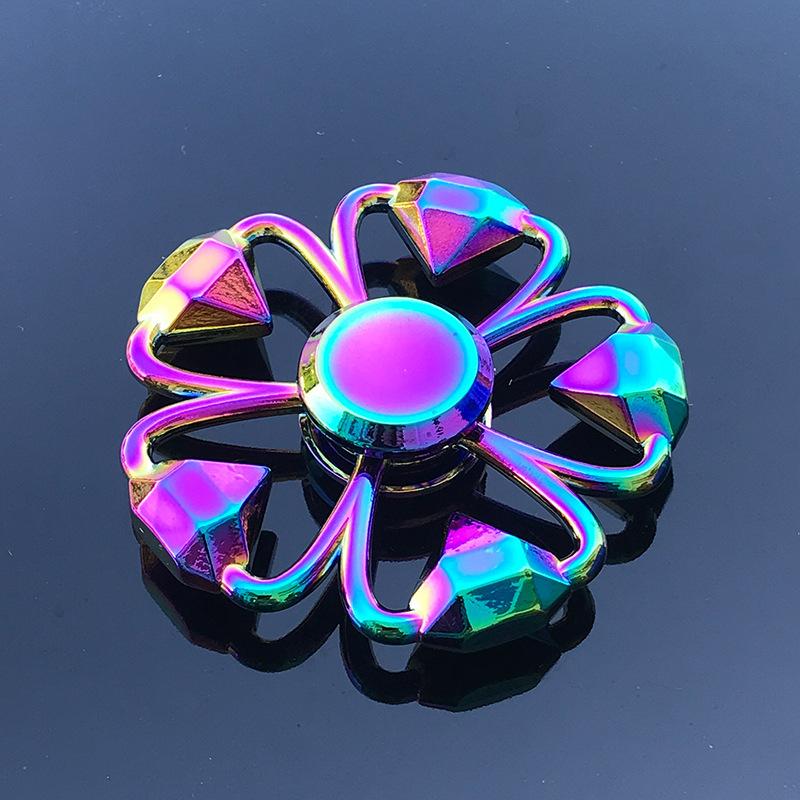 1PC Rainbow Fingertip Spinner, Metal High Speed Manual Spinner, Colorful Finger Toy for Stress Relief, Birthday Christmas Gift
