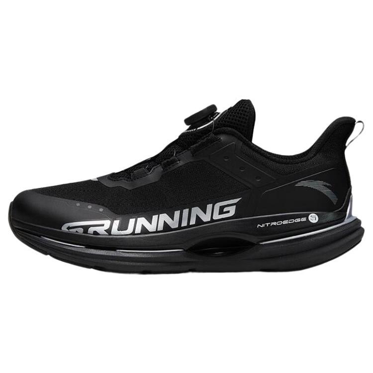 New Anta No Dust Anti Slip Wear Resistant Low Top Running Shoes Men's Black 112325567S-3