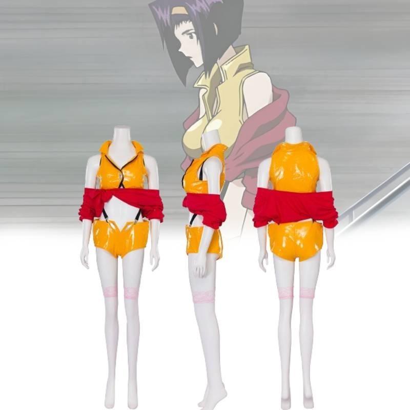 Costume de Faye Valentine Cowboy Bebop en polyester pour des expériences de cosplay détaillées