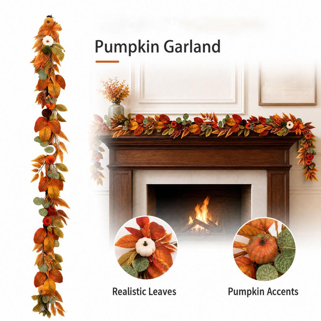 Artificial Pumpkin Hanging Decoration for Fall Thanksgiving Scene