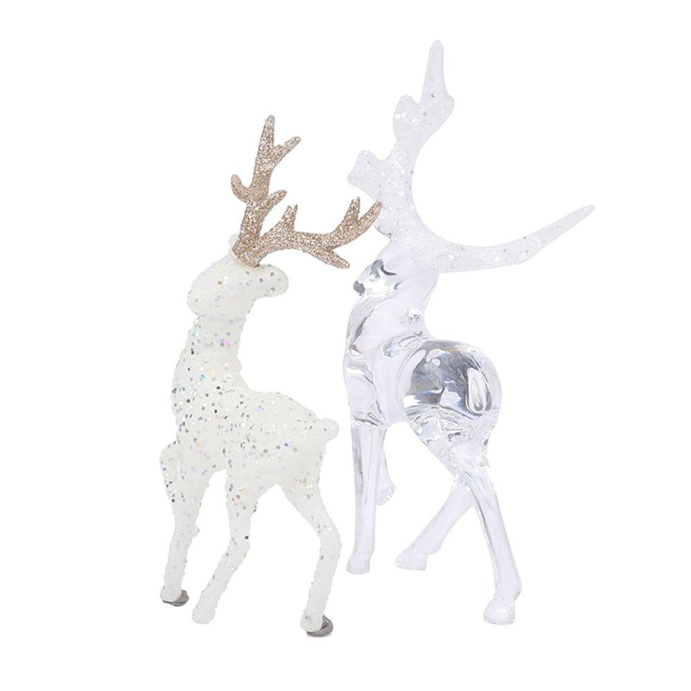 Easy To Install Elk Miniatures Elk Artificial Mini Deer Beautiful Sika Deer Statue  Christmas