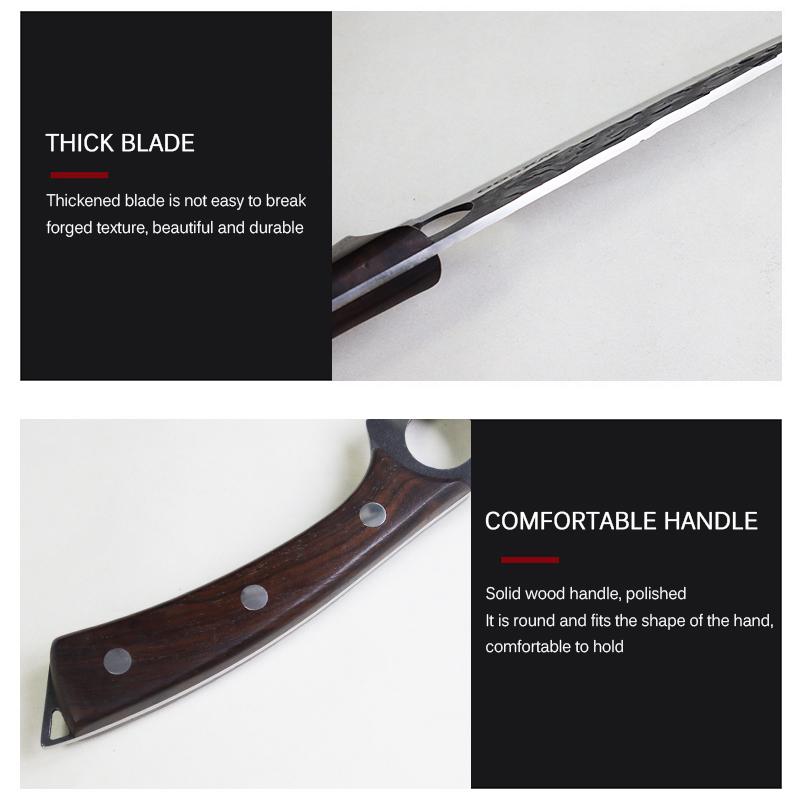 Forged Boning Knife Kitchen Knife Stainless Steel Slaughter Meat Cleaver Boning Knife Hand Forged Blade Butcher Knife