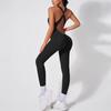 Îmbrăcăminte sexy de yoga fără spate pentru femei, uscare rapidă, pentru alergare, sală de sport, salopetă, seturi de fitness pentru femei, salopete sport pentru femei, trening, îmbrăcăminte sport pentru antrenament