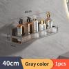 Gray Bathroom Shelf Without Drilling Makeup Organizer Mental Corner Shelf Shampoo Storage Shelf Shower Wall Rack Bathroom811785