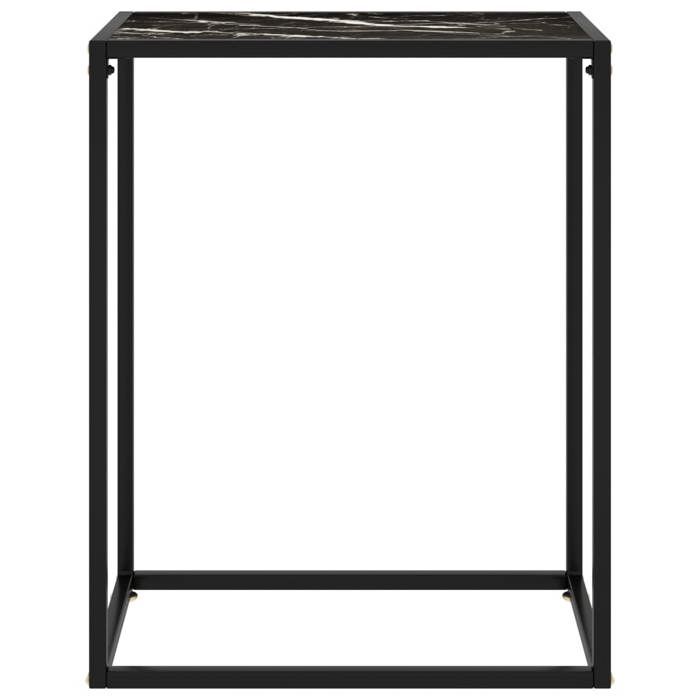 VidaXL Table console Noir 60x35x75 cm Verre trempé 322806