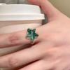 Mint Green Natural Stone Starfish Beaded Ring Women's 2026 New Girlfriend Index Finger Ring Fashion Personality Temperament Ring