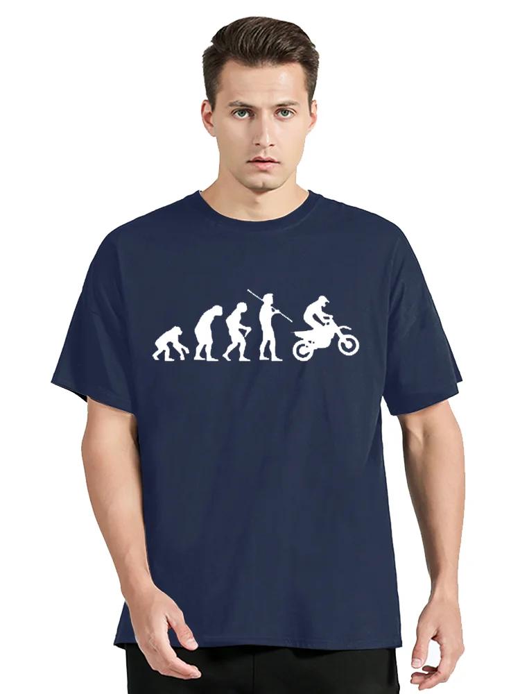 Summer Fashion T-shirt Evolution Motocross Enduro Moto Cross Motorrad Biker Cotton Tshirt Clothing Oversized Tops Tees