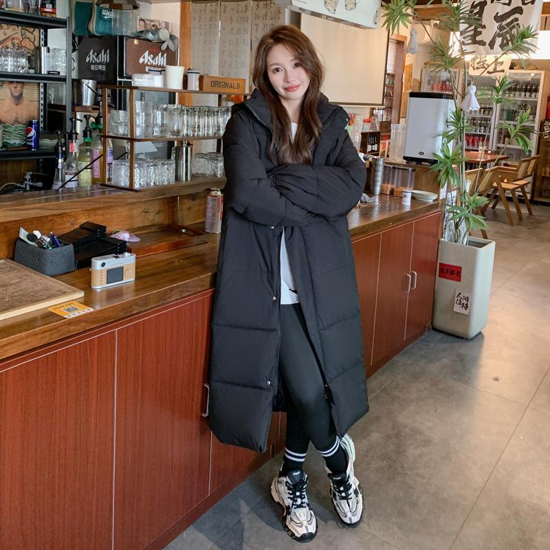Down Cotton-padded Jacket for Women 2025 Long Over-knee Korean Loose and Thick New Winter Casual Coat for Women