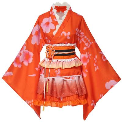 Japonské minikimono kurtizána Letní ohňostroj Japonské oblečení Cosplay Kostým [BLESSUME] Oblečení, Cosplay, Yukata, Top, Krátké, Roztomilé, Haori, Šaty,