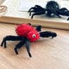 1pc Spooky-Cute Fluffy Spider Hair Clips Fuzzy Halloween Accessories Perfect Costume Parties Creepy-Chic Hairstyles Festive Fun