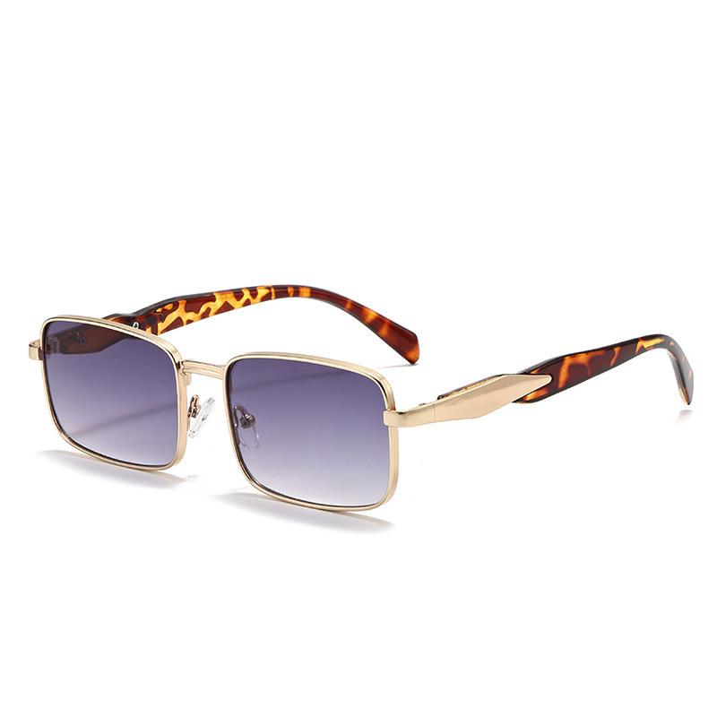 

UV400 sunglasses foreign trade TikTok retro box fashion men s metal sunglasses 54-18-135