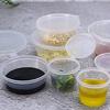 50/100 PIÈCES 25 ml Tasses à emporter jetables en plastique Contenants Boîte de rangement pour sauces épices Avec couvercles Outils de cuisine maison