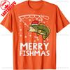 Merry Christmas Fishmas Funny Fish Fishing Xmas Dad Unisex Loose TShirt Casual Style Unisexs Graphic Tshirts Tops Tee Shirt Short