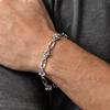 Rock Punk Thorn Knot Chain Bracelet for Men,Hip Hop Stainless Steel Adjustable Chain Wristband,Birthday Male Jewelry Gift