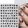 Nail Art Sticker, New Year'S Red Laser Red French Bow Atmosphere Adhesive 3D Nail Sticker