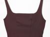 New Women's French Sexy Sleeveless Square Neck Lace-up Bodycon Midi Dress